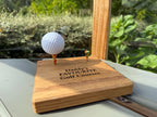 Natural Solid Oak Golf Ball & Pen Display Stand - Handmade in Hampshire - Golf Enthusiast Gift - Desk or Display - Personalisable