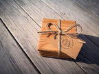 Handmade Solid Oak Drink Coasters: Natural Wood Grain