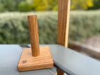 Handmade Solid Oak Seed Tamper: Natural Wood Garden Gift - 100x100mm