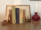 Handmade Walnut & Oak Bookends - Personalisable Desk Display
