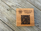 Solid Oak Tabletop/Desk/Reception Sign: Customisable Tabletop Display - QR Code