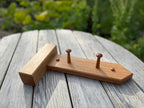 Handmade Solid Oak Coat Rack: Countryside Footpath Sign inspired