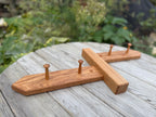 Handmade Solid Oak Coat Rack: Countryside Footpath Sign inspired - Bi-directional design
