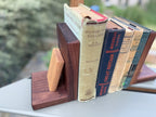 Handmade Walnut & Oak Bookends - Personalisable Desk Display