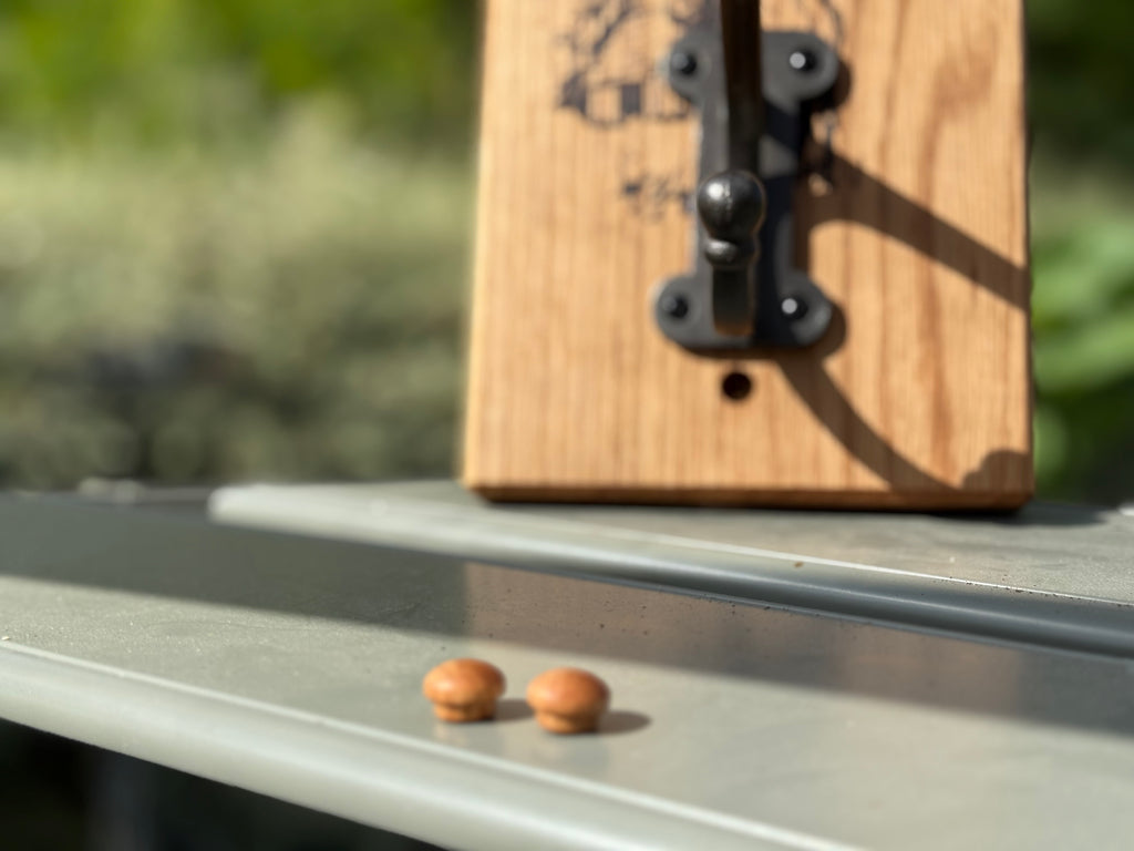 Handmade Oak Coat Rack: Equestrian Cast Iron Hook - Wall Mountable