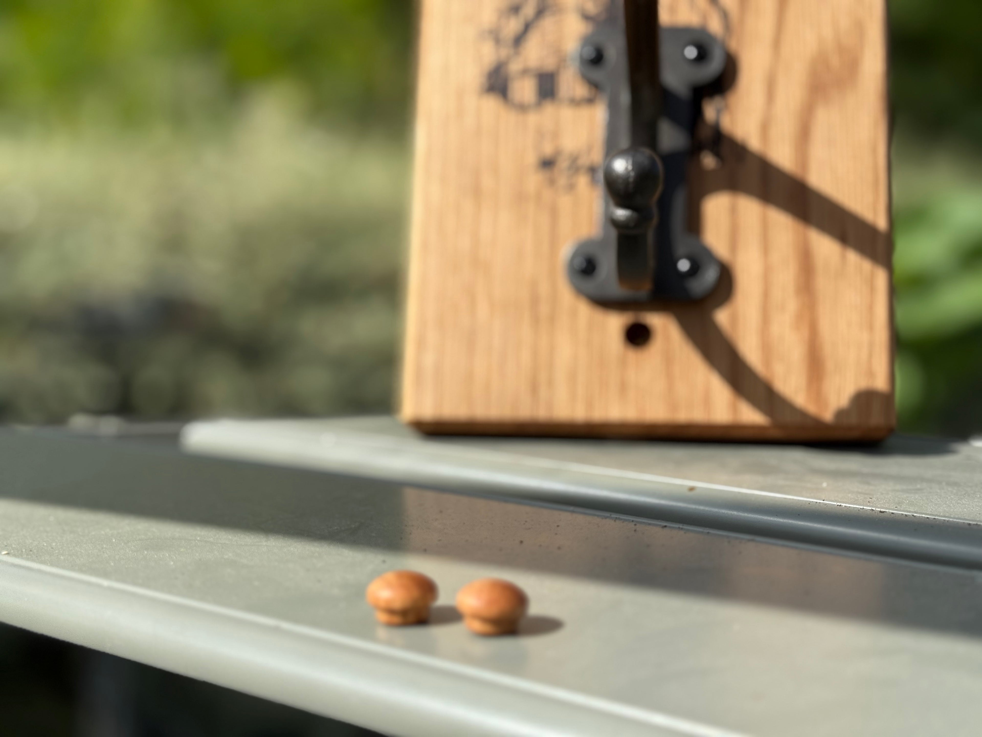 Handmade Oak Coat Rack: Equestrian Cast Iron Hook - Wall Mountable