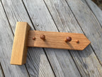 Handmade Solid Oak Coat Rack: Countryside Footpath Sign inspired