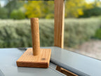 Handmade Solid Oak Seed Tamper: Natural Wood Garden Gift - 100x100mm