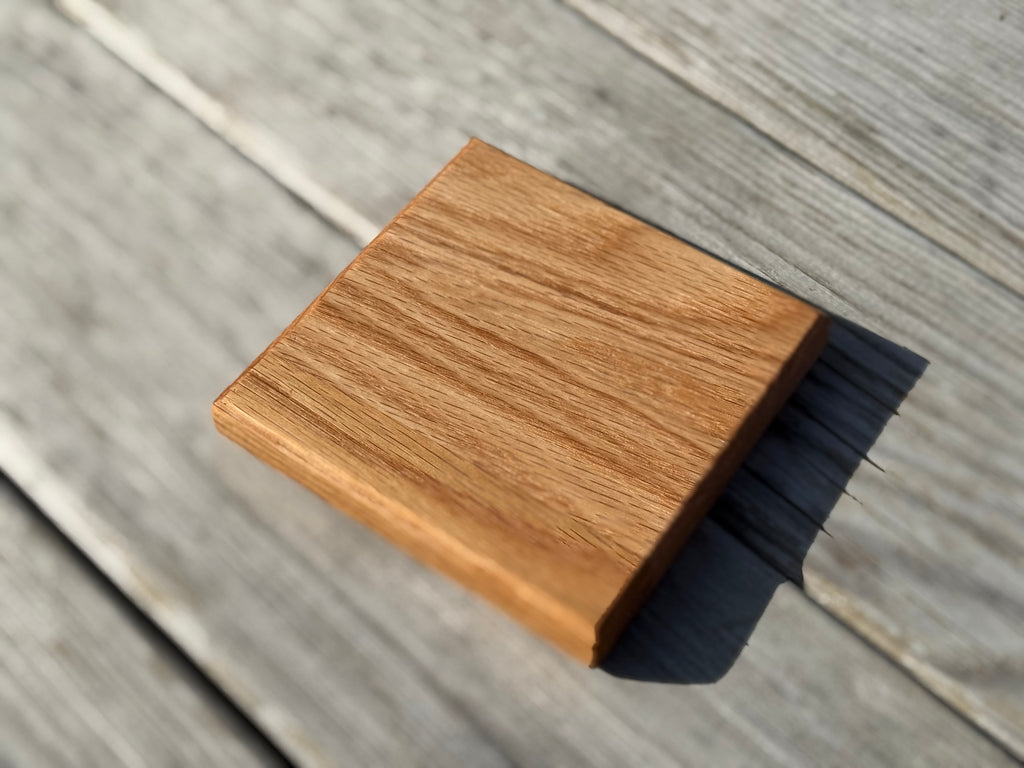 Handmade Solid Oak Drink Coasters: Natural Wood Grain