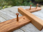 Handmade Solid Oak Coat Rack: Countryside Footpath Sign inspired - Bi-directional design