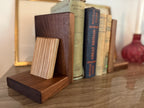 Handmade Walnut & Oak Bookends - Personalisable Desk Display
