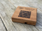 Solid Oak Tabletop/Desk/Reception Sign: Customisable Tabletop Display - QR Code