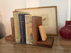 Handmade Walnut & Oak Bookends - Personalisable Desk Display