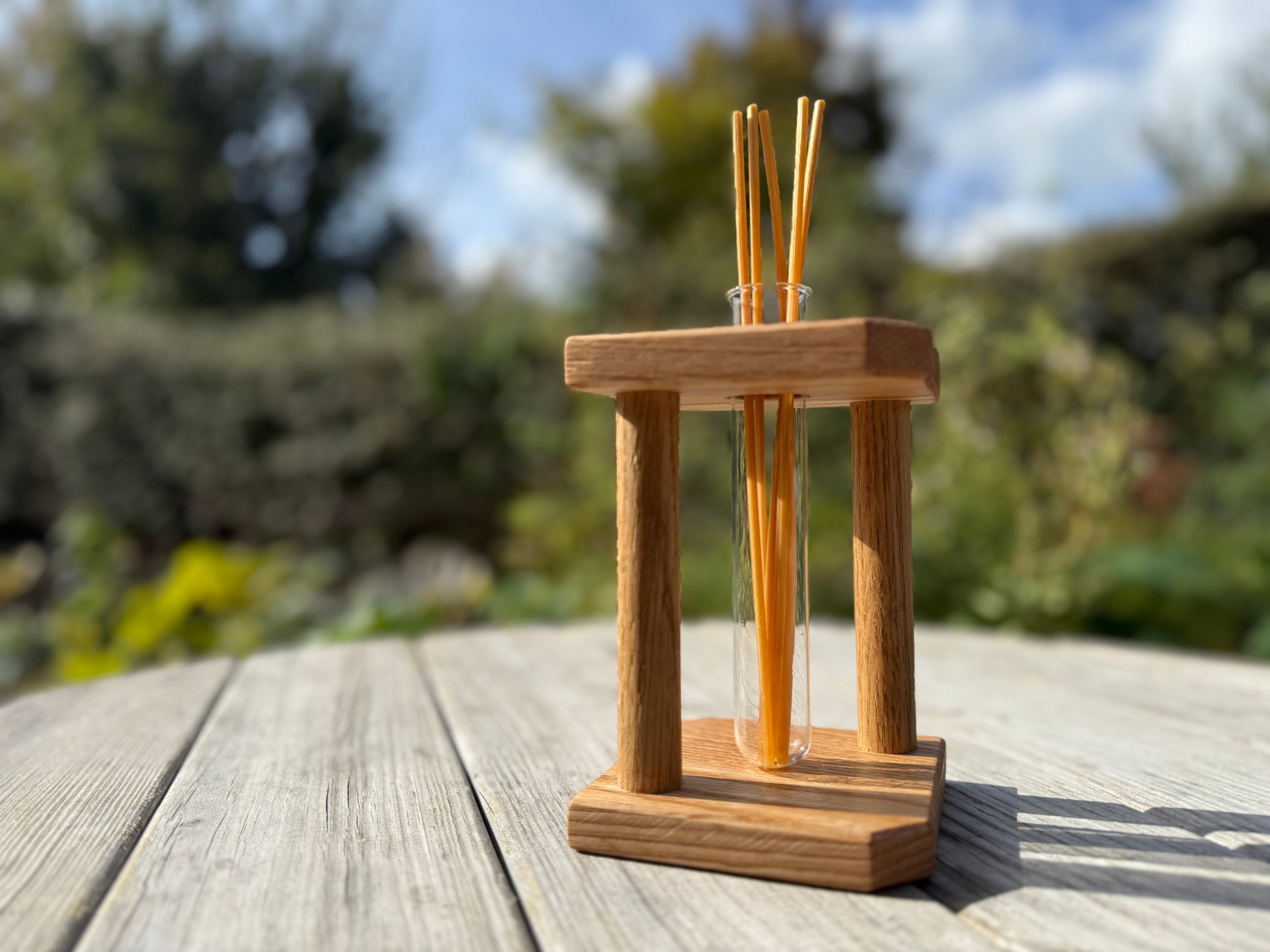 Handmade Solid Oak Reed Diffuser: perfect for table-top / shelf / windowsill