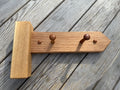 Handmade Solid Oak Coat Rack: Countryside Footpath Sign inspired