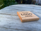 Natural Solid Oak Drink Coasters - Handmade in Hampshire - Personalisable - add your Company’s Branding / Logo