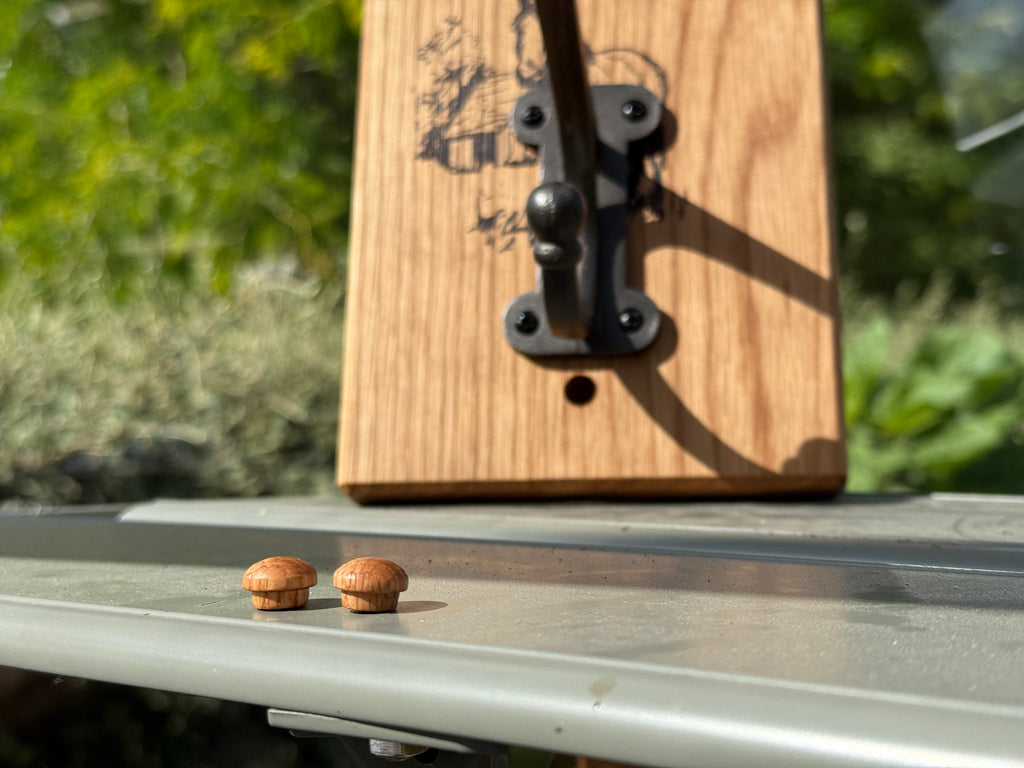 Handmade Oak Coat Rack: Equestrian Cast Iron Hook - Wall Mountable