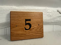 Natural Solid Oak House Number Sign - Handmade in Hampshire - Great New Home Gift - Solid Wood
