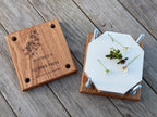 Personalisable Flower Press: Handcrafted in Solid Oak - with blotting craft paper