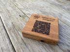 Solid Oak Tabletop/Desk/Reception Sign: Customisable Tabletop Display - QR Code