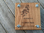 Personalisable Flower Press: Handcrafted in Solid Oak - with blotting craft paper