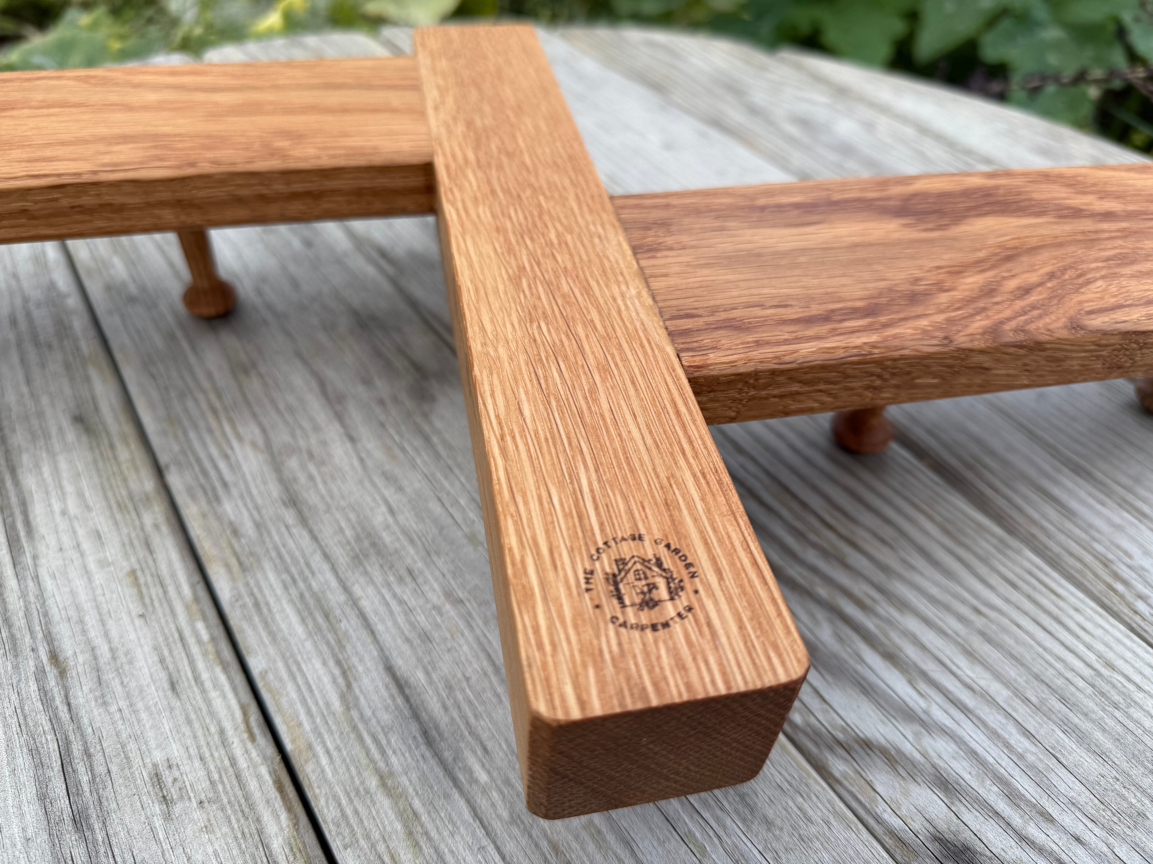 Handmade Solid Oak Coat Rack: Countryside Footpath Sign inspired - Bi-directional design