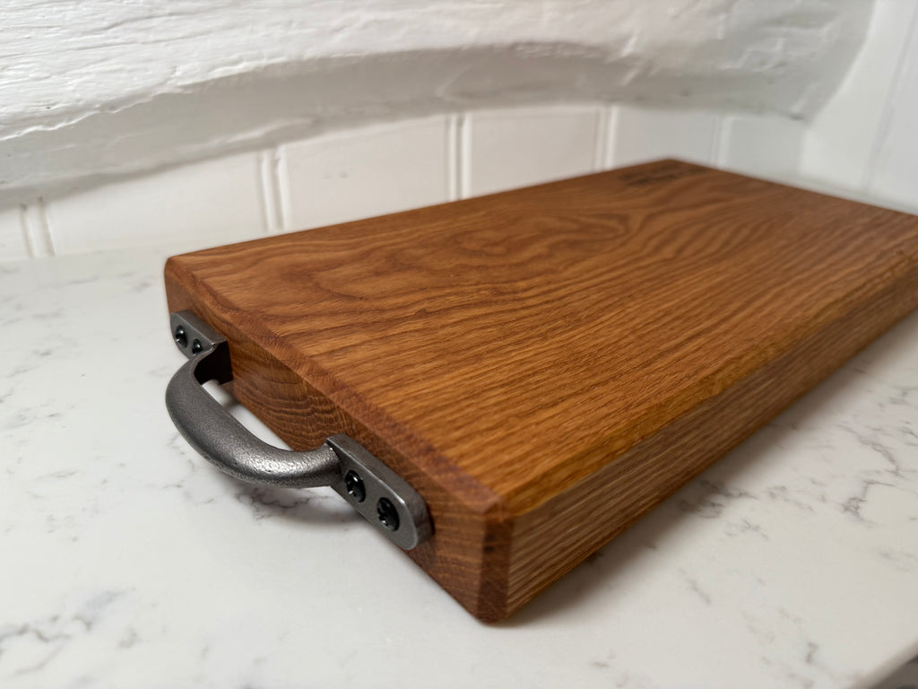 Handmade Solid Oak Gin Serving Board: Cocktail Bar Decor - Personalisable