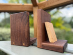 Handmade Walnut & Oak Bookends - Personalisable Desk Display