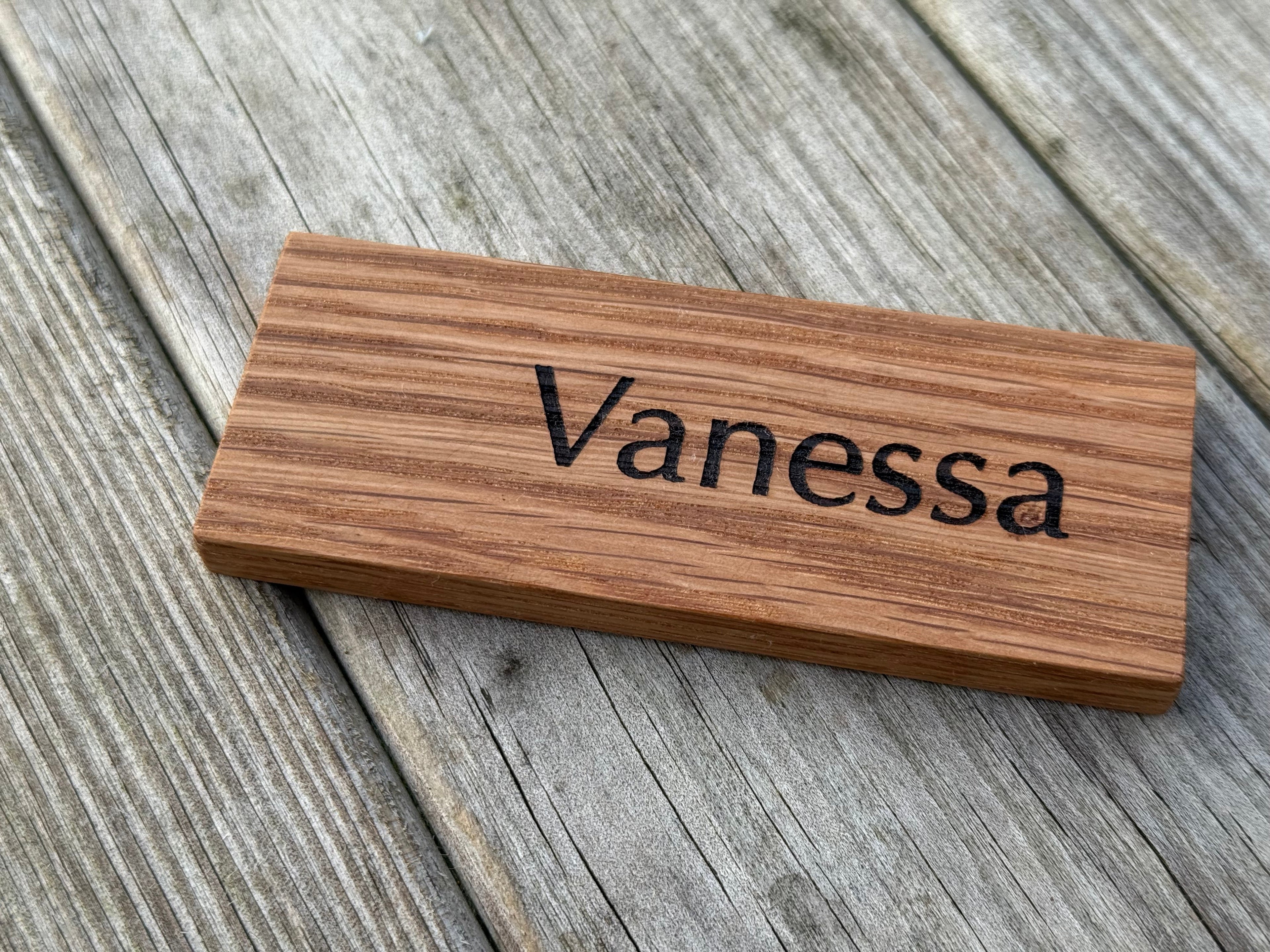 Personalisable Table Place Name Card: Handcrafted in Solid Oak - Perfect for Weddings