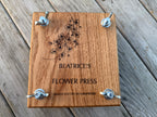 Personalisable Flower Press: Handcrafted in Solid Oak - with blotting craft paper