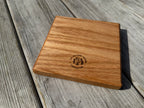 Handmade Solid Oak Drink Coasters: Natural Wood Grain