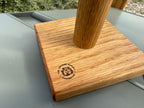 Handmade Solid Oak Seed Tamper: Natural Wood Garden Gift - 100x100mm