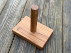 Handmade Solid Oak Seed Tamper: Natural Wood Garden Gift - 150x100mm