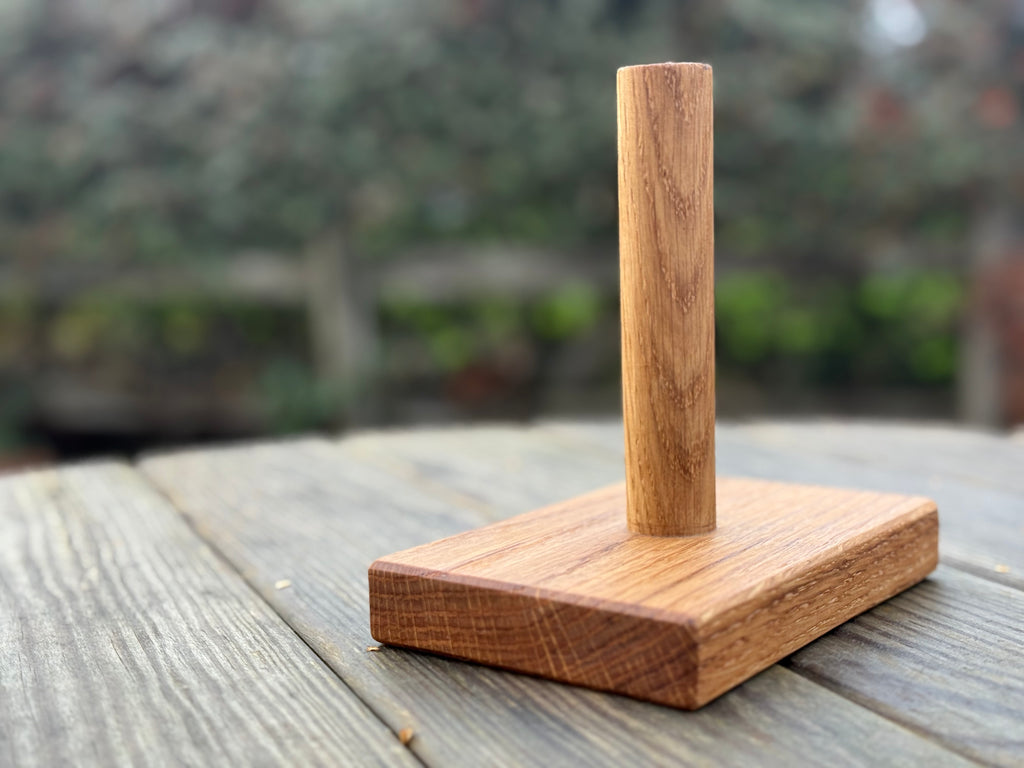 Handmade Solid Oak Seed Tamper: Natural Wood Garden Gift - 150x100mm