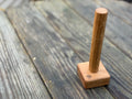 Handmade Solid Oak Seed Cell Tamper: Natural Wood Garden Gift - 50x50mm