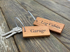 Personalisable Keyring: Handcrafted in Solid Oak - with loop attachment