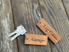 Personalisable Keyring: Handcrafted in Solid Oak - with loop attachment