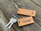 Personalisable Keyring: Handcrafted in Solid Oak - with loop attachment