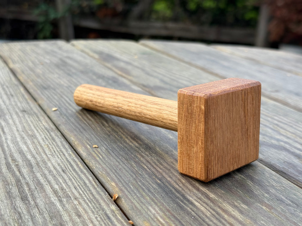 Handmade Solid Oak Seed Cell Tamper: Natural Wood Garden Gift - 50x50mm